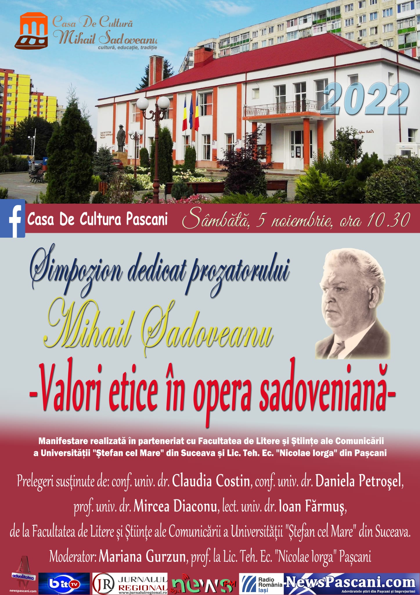 Read more about the article Simpozion dedicat pozatorului Mihail Sadoveanu